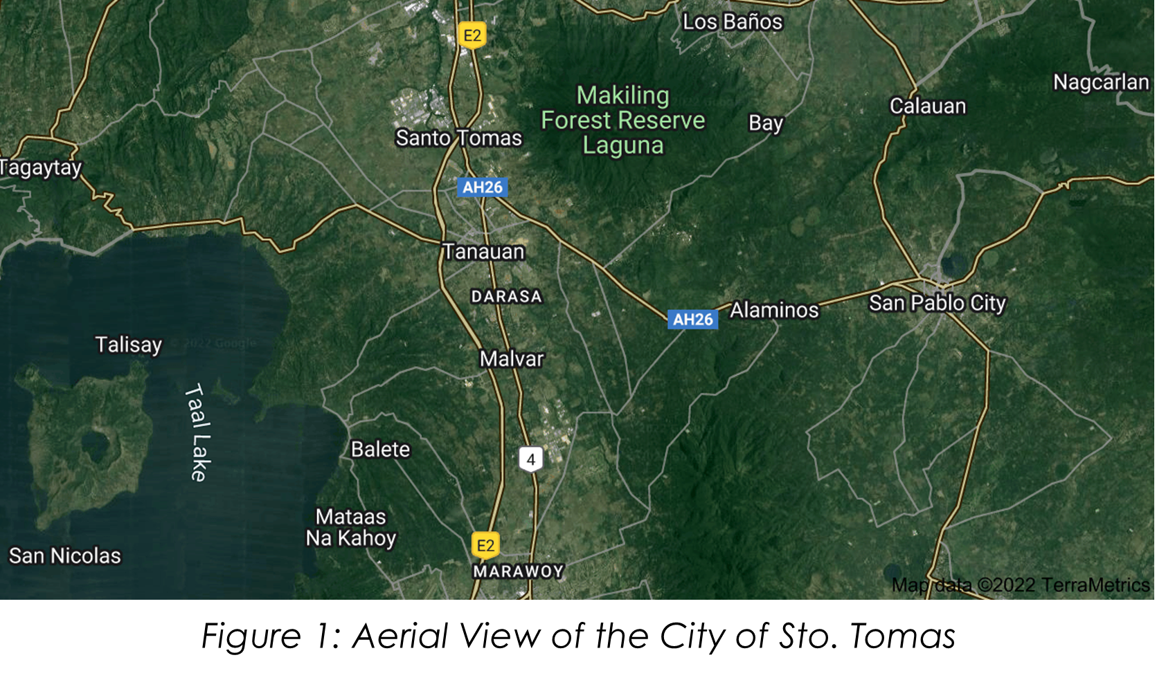 Map of Sto. Tomas City